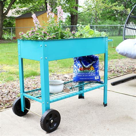 planter cart with wheels outdoor